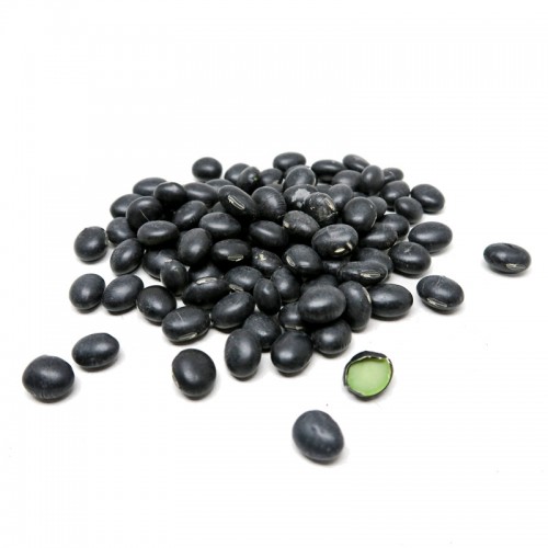 Dried Black Beans Green Flesh